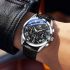 Multifunctional sports chronograph three-eye six-hand watch