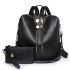 Fashionable double zipper women's backpack